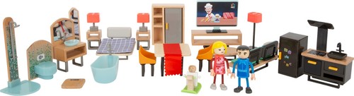 Miniature wooden doll house - miniature, doll's