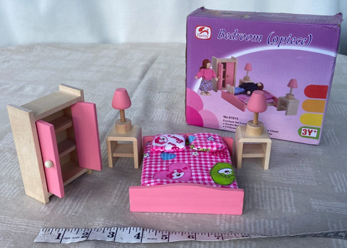 Children wooden doll house - doll,