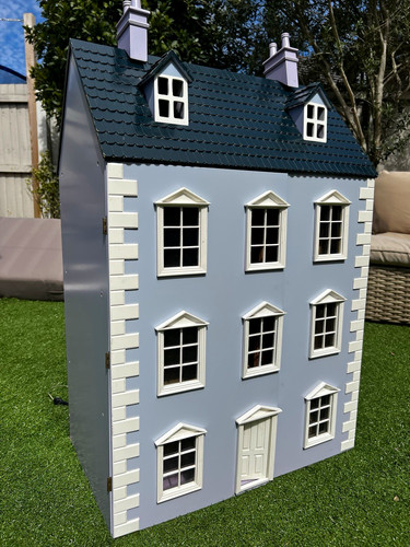 Wooden lilac blue white - wooden,