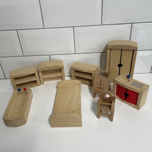 Wooden doll house furniture - wooden,