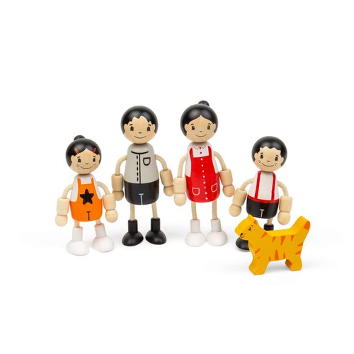 Tidlo east asian family dolls - asian,