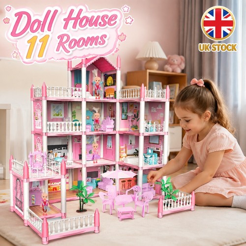 Toy doll house set - house, 4