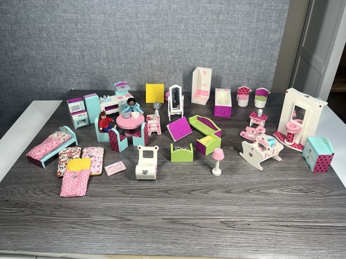 Wooden dolls house furniture - wooden,
