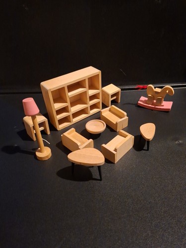 Dolls house wooden living - dolls,