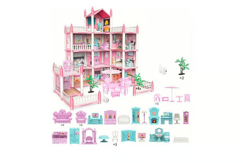Wooden doll house storey - wooden, 3