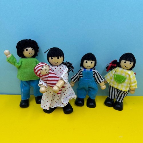Wooden flexible dolls - wooden,