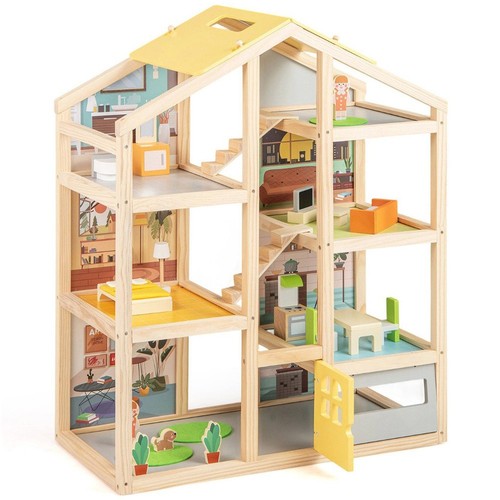 Yellow piece wooden - 18-piece,