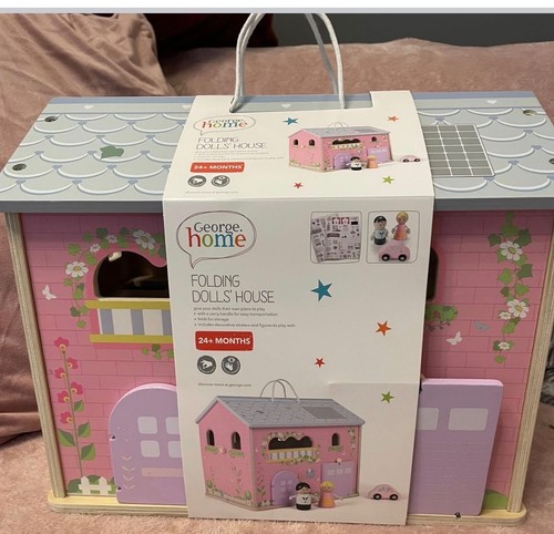 Wooden carry along dolls house - along,