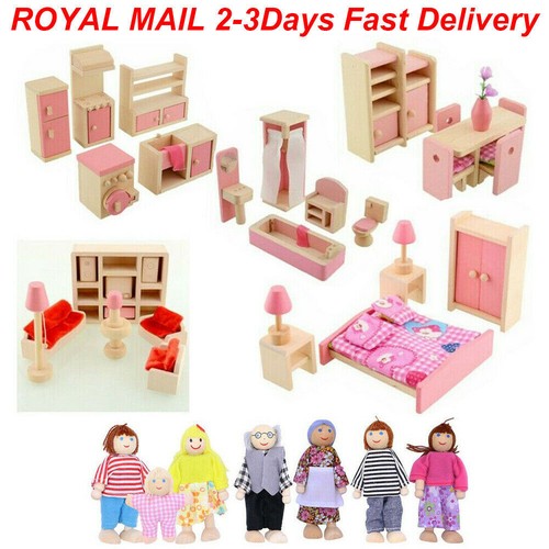 Wooden doll house furniture - doll,