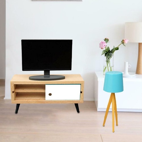 Wooden doll house tv - wooden,