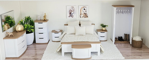 Curved bedroom set - bedroom, 1:12