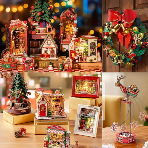 Rolife wooden christmas - wooden, house