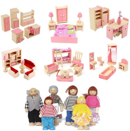 Children wooden doll house - doll,