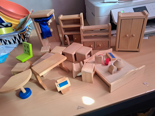 Wooden doll house - wooden, doll’s