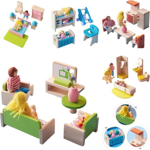 Wooden dolls house furniture - wooden, 5
