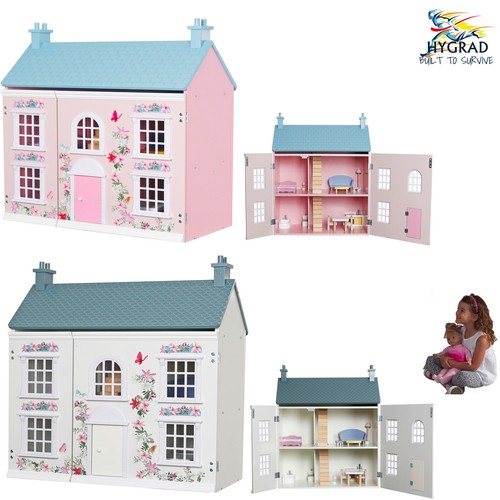 Cottage wooden dolls house - wooden,
