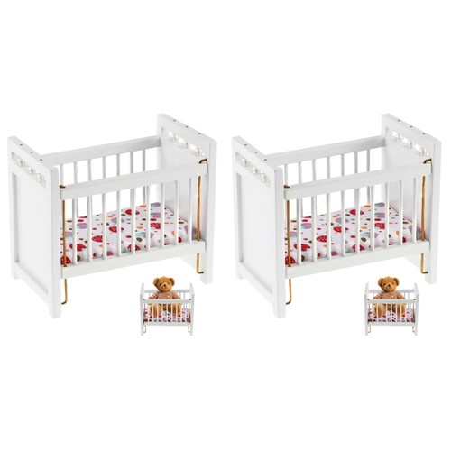 White wooden miniature baby - white,