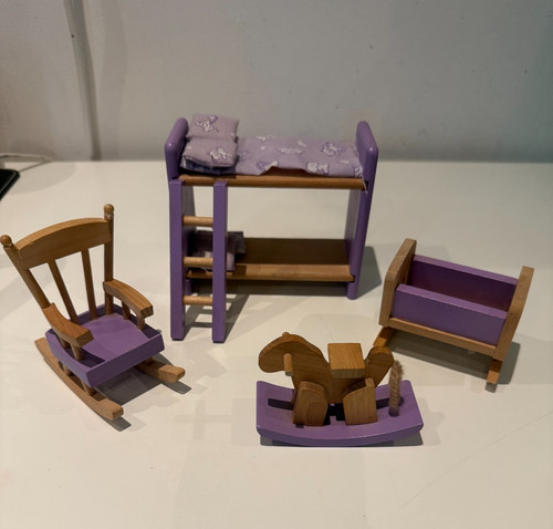 Wooden doll house - doll,
