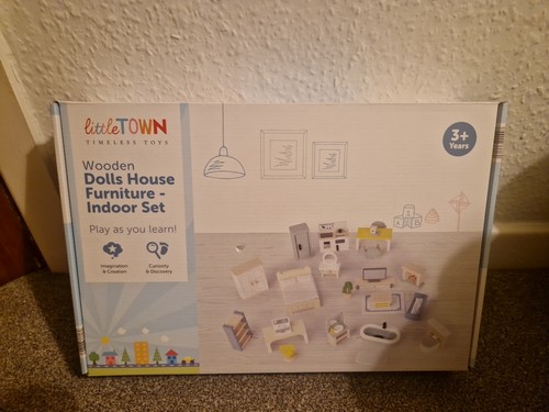 Little town wooden dolls house - little,