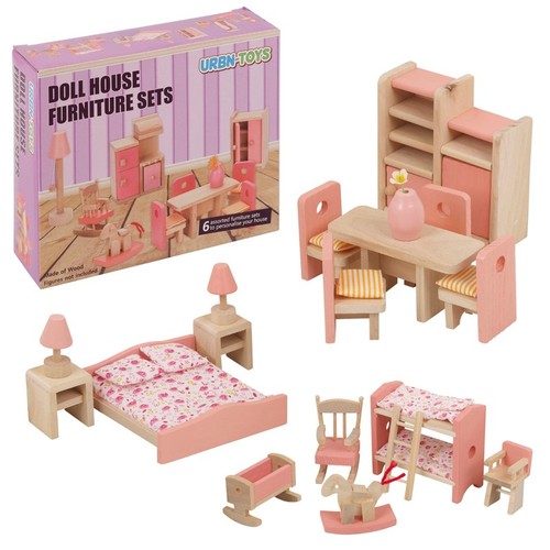 Children wooden doll house - children,