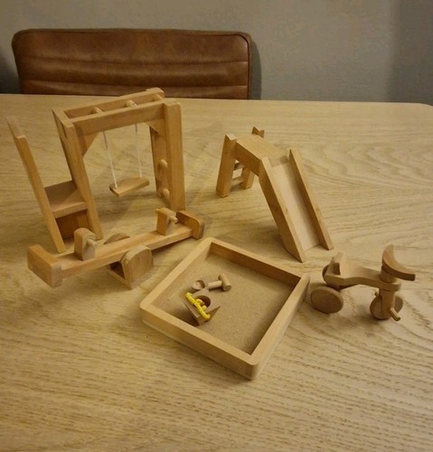 Wooden dolls house - wooden,