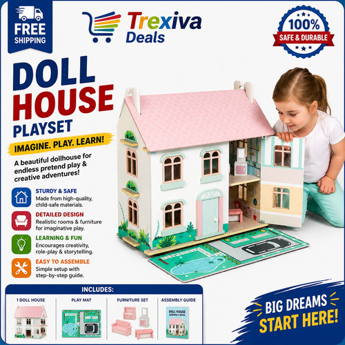 Sofie wooden doll house - sofie's, with