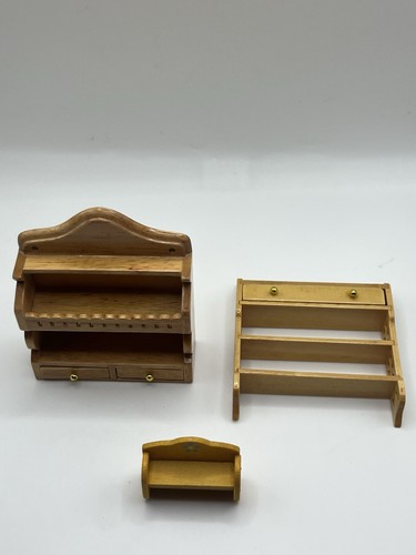 Wooden doll house kitchen - wooden, doll’s