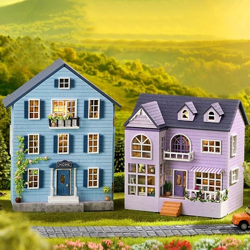 Large wooden dollhouse - dollhouse,