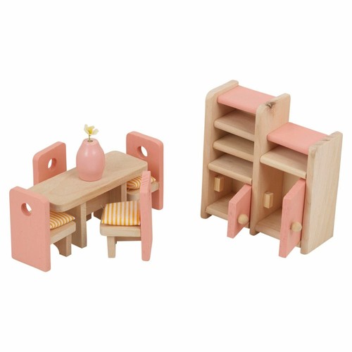Children wooden doll - doll, house