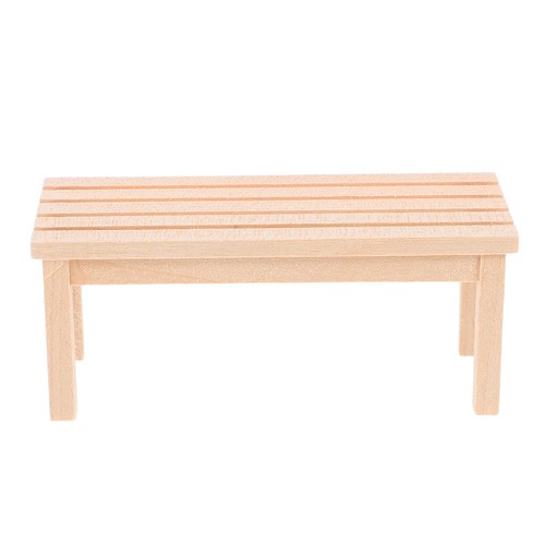 Wooden miniature bench set for - wooden,