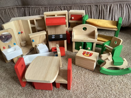 Wooden doll house - doll,
