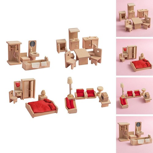 Beech wooden doll house - beech,