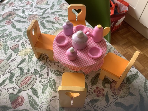Wooden doll house furniture - house,