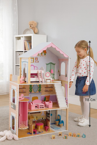 Kids wooden dolls - house, with